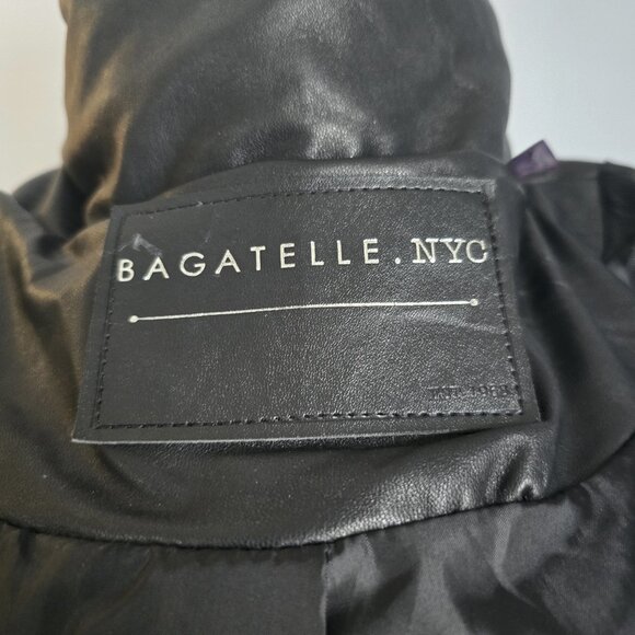 Bagatelle Black Faux Leather Puffer Coat - Picture 5 of 5